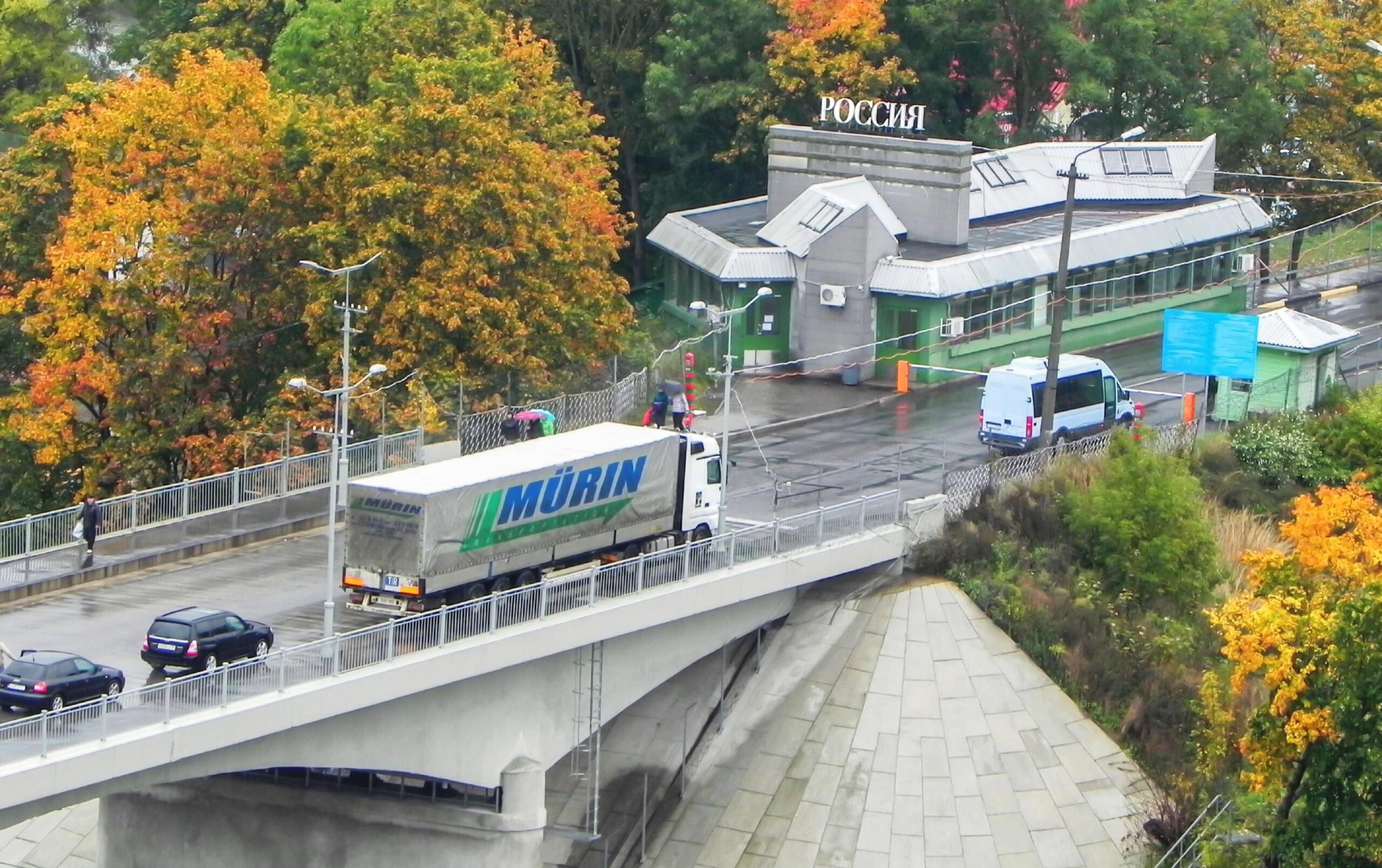 Estland , Narwa, Grenzübergang zu Russland