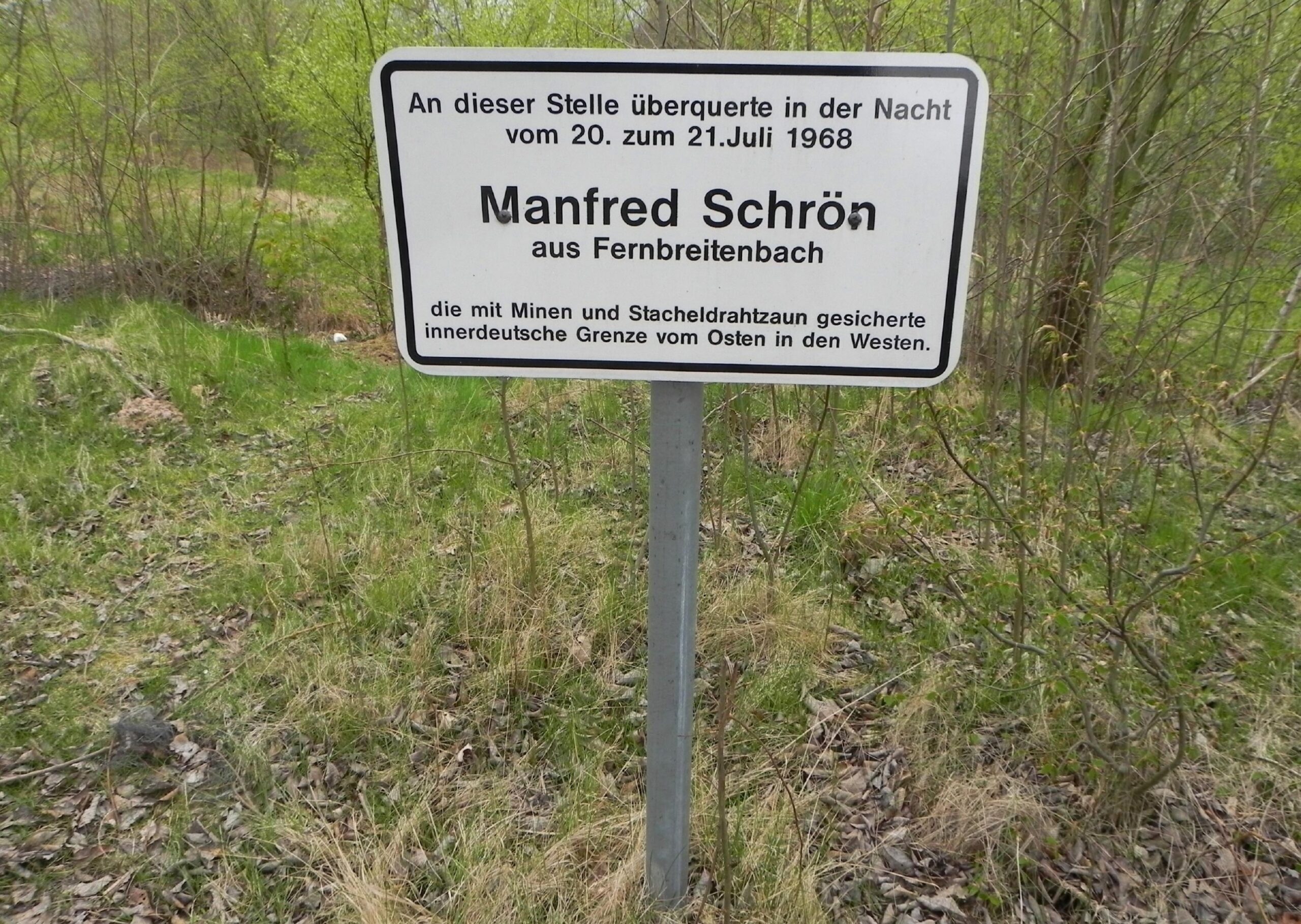 Zeitzeugen der Teilung, an der ehemaligen Grenze bei Vitzeroda