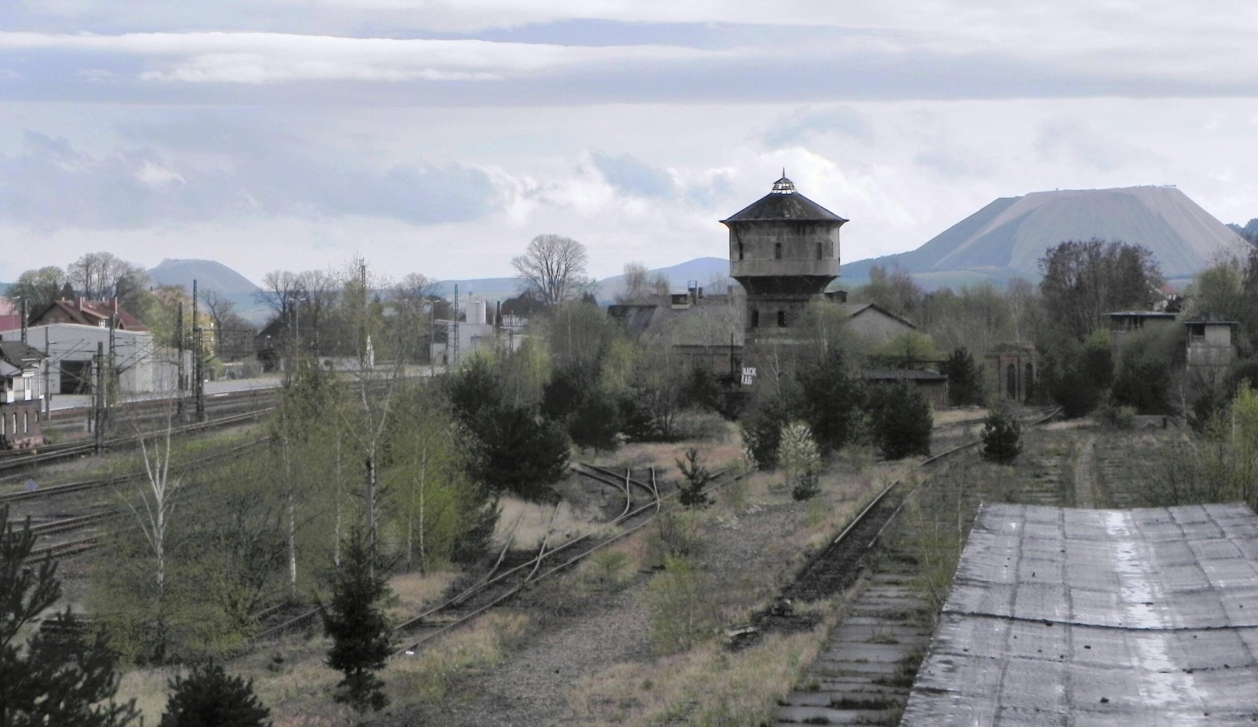 Zeitzeugen der Teilung, ehemaliger Grenzbahnhof Gerstungen im Jahr 2012