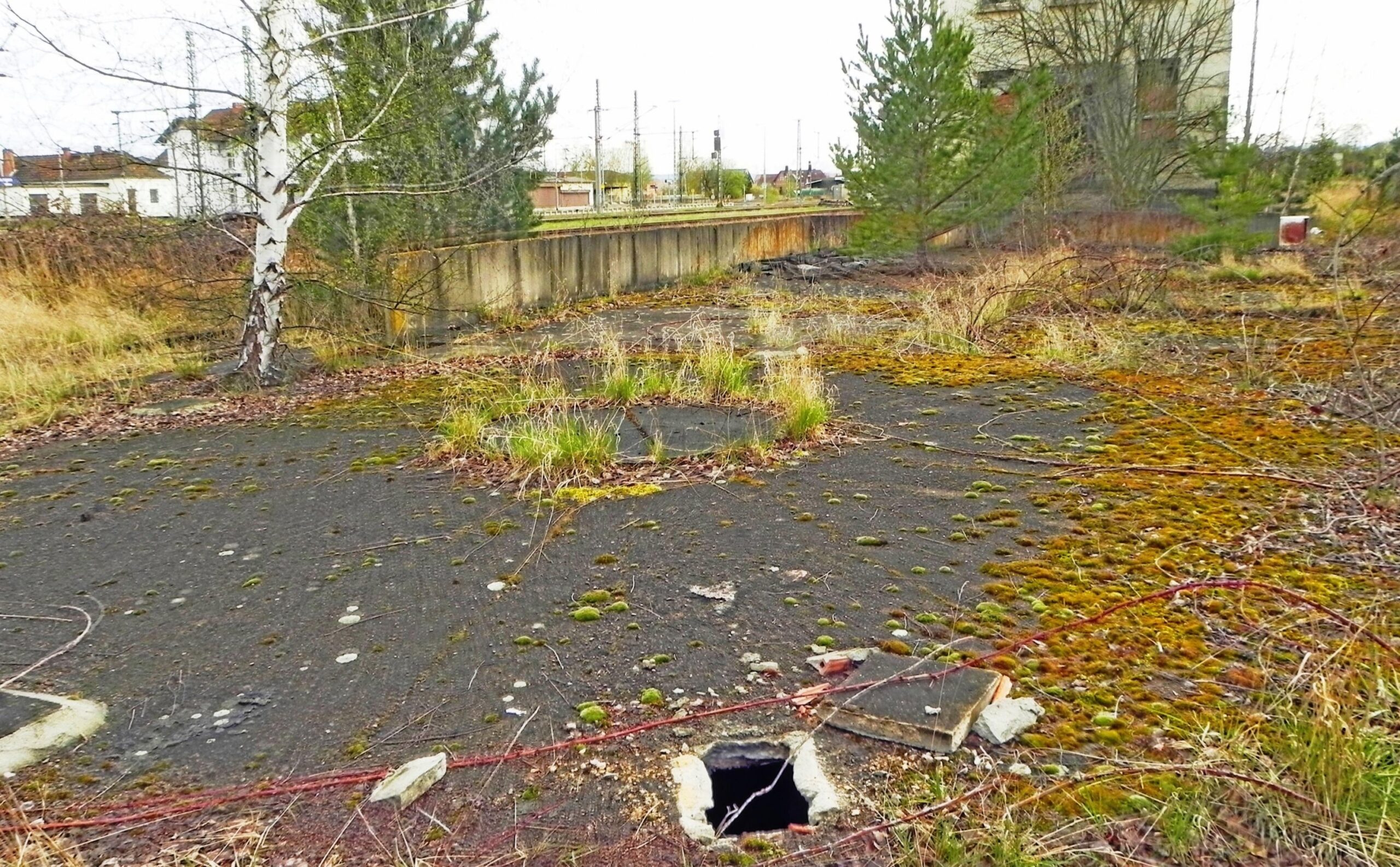 Zeitzeugen der Teilung, ehemaliger Grenzbahnhof Gerstungen im Jahr 2012