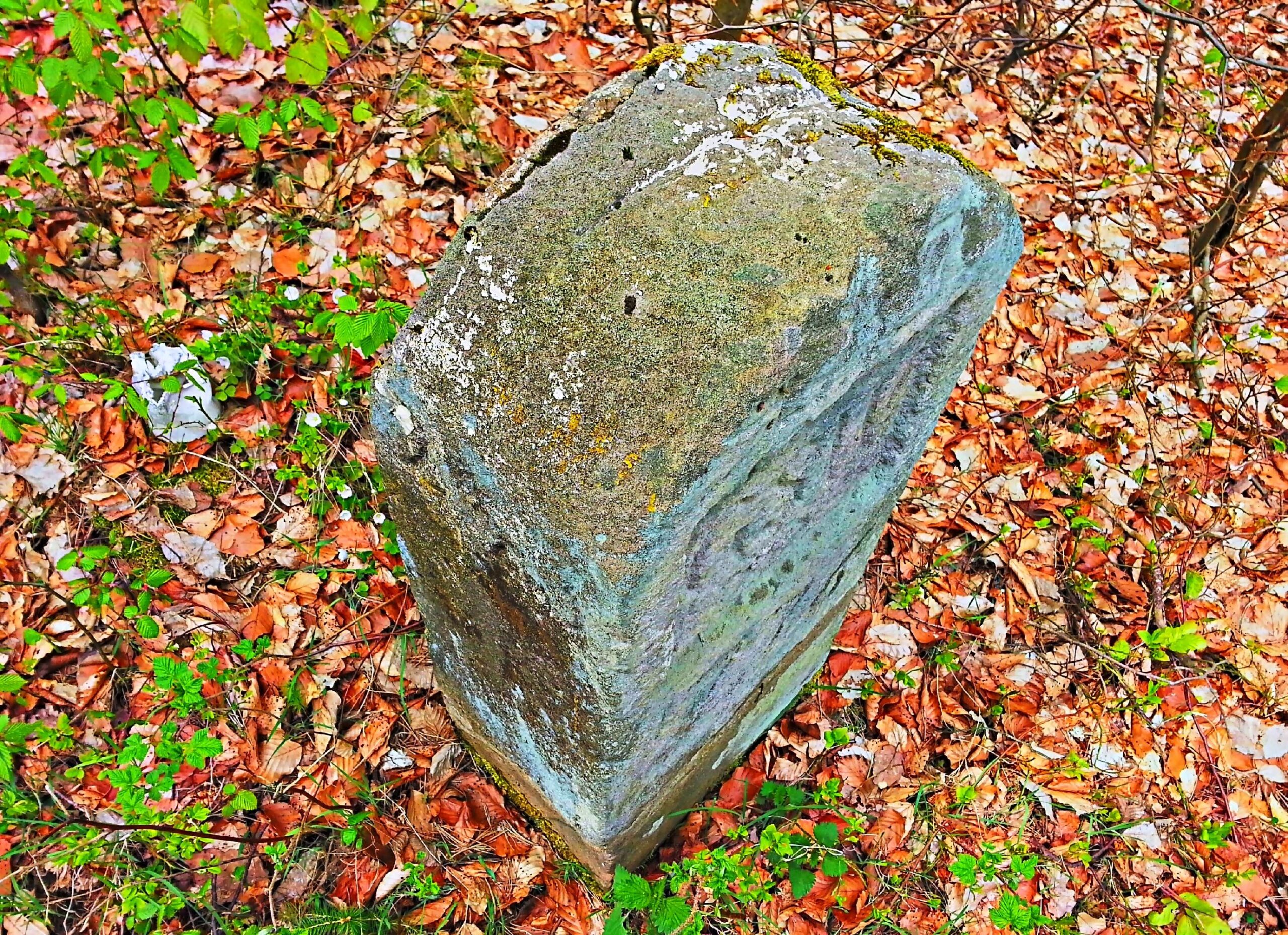Zeitzeugen der Teilung, historischer Grenzstein nahe der Höhe Bodesruh