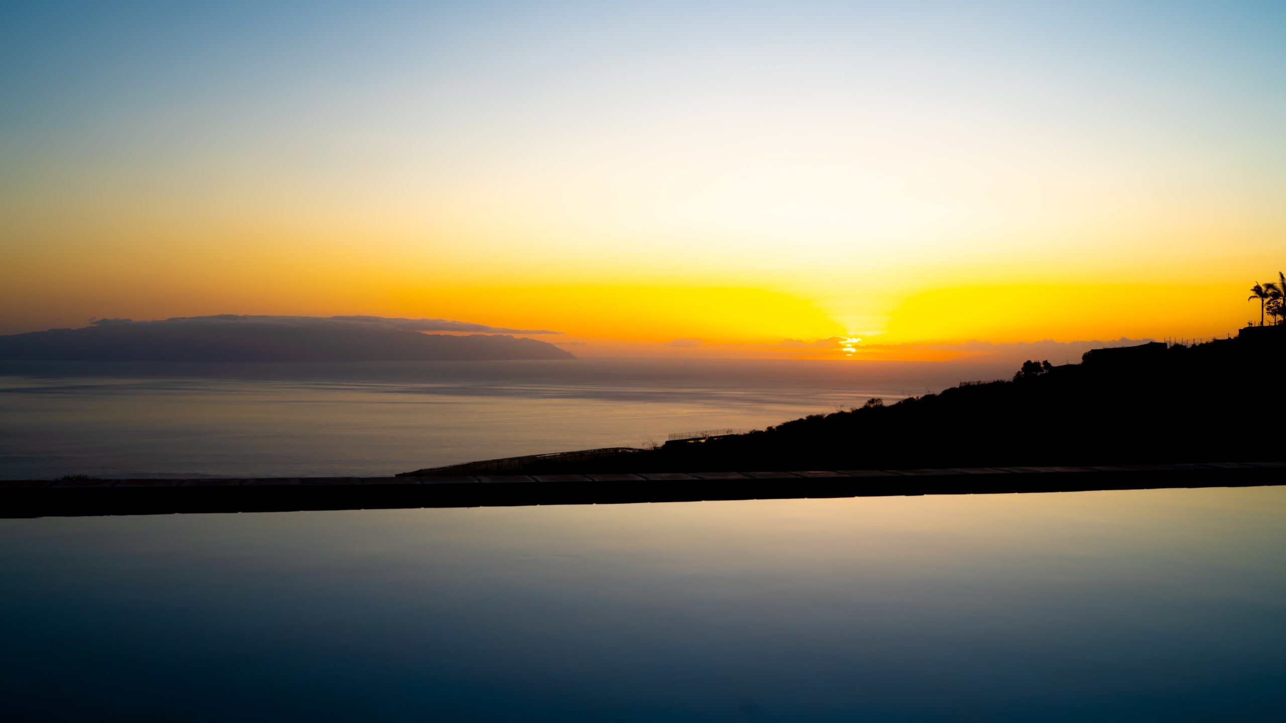 Atlantik, Teneriffa, Finca bei Los Gigantes, Blick Richtung Insel La Gomera und La Palma
