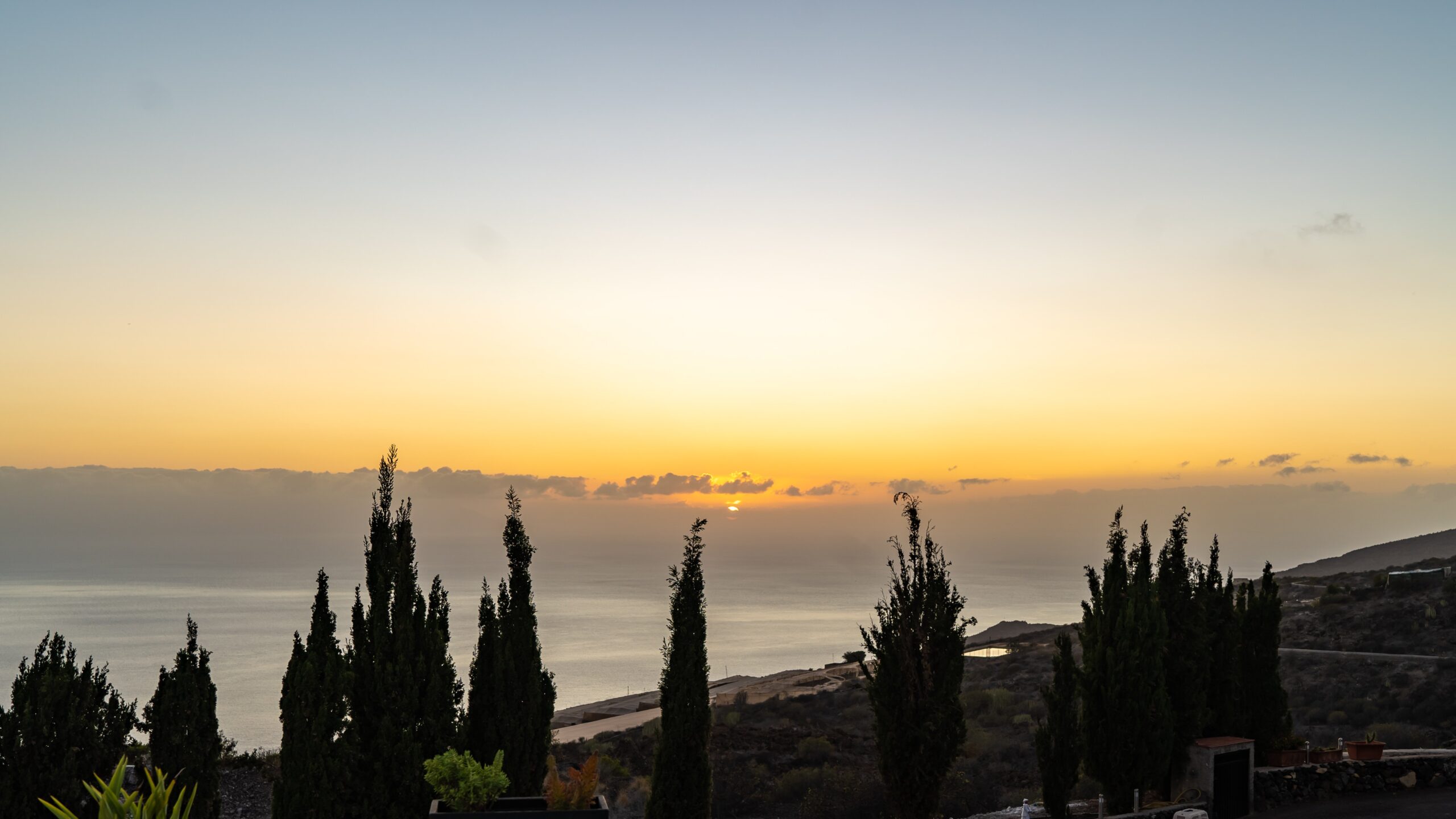 Atlantik, Teneriffa, Finca bei Los Gigantes, Blick Richtung La Gomera