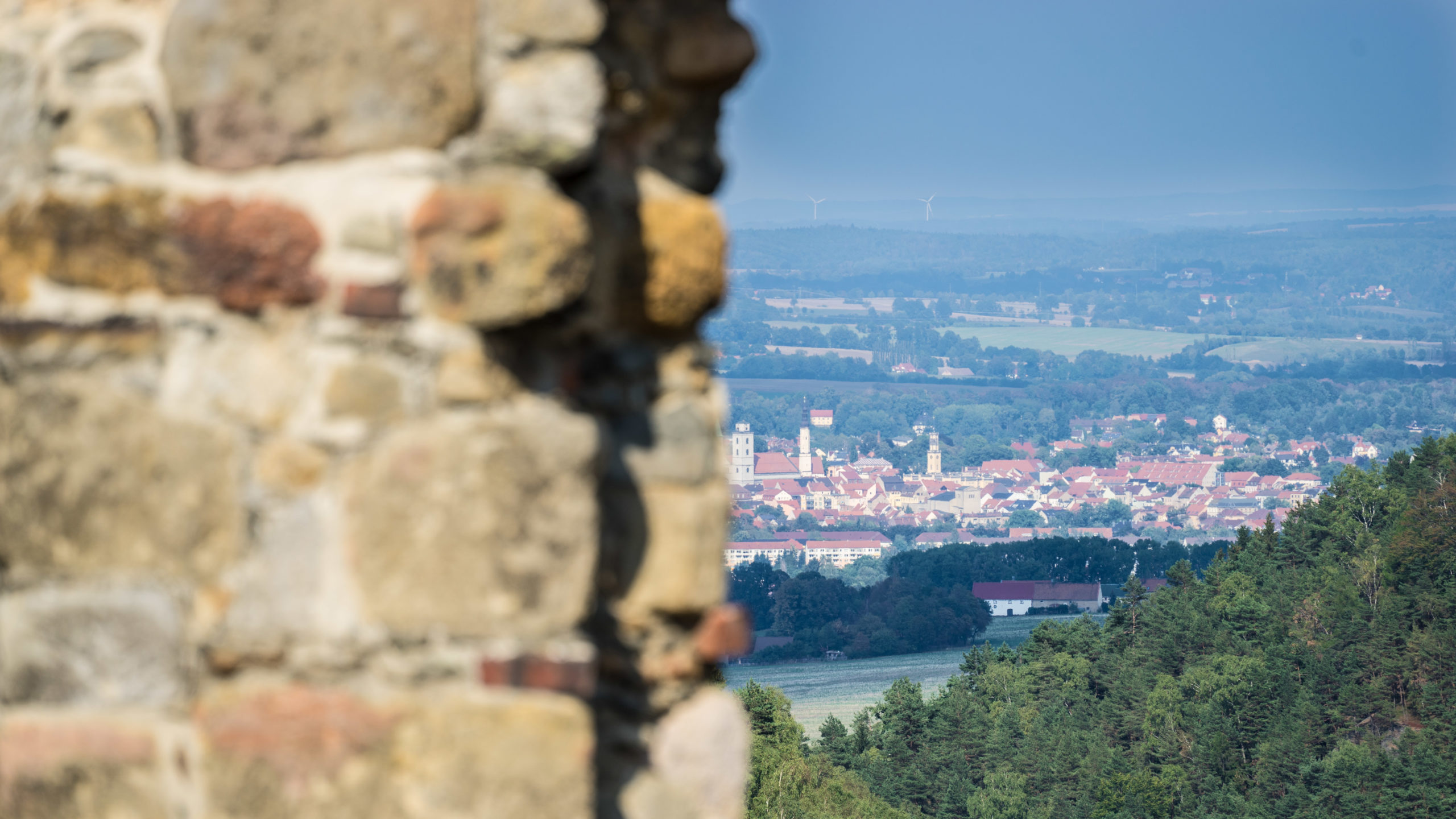 auf der Burg Oybin, Blick auf Zittau