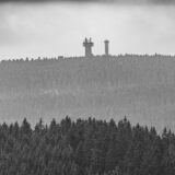 Thüringen, Rennsteig, nahe Kickelhahn, zum 8 km entfernten Schneekopf
