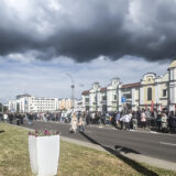Belarus, 9. Mai 2025, Kilometer langer Festumzug zur Festung Brest