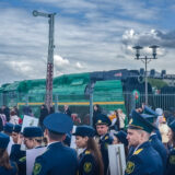 Belarus, 9. Mai 2025, Kilometer langer Festumzug zur Festung Brest