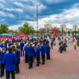 Belarus, 9. Mai 2025, Festumzug an der Festung Brest