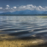 Am Hopfensee, Blick auf Allgäuer Alpen