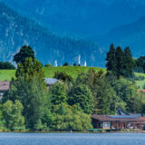 Am Hopfensee, Blick zum Schloss Neuschwanstein (Entfernung 6 km)