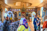 Belarus, Region Brest, in der Kirche in Roschkowka, Bericht über die wundersame Rettung der Einwohner