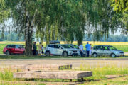 Belarus, Region Brest, Deutsche am Mahnmal Dremlewo