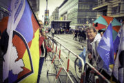 Berlin, Friedrichstraße, Russisches Haus, Protest gegen angeordnete Schließung am 04.09.2026